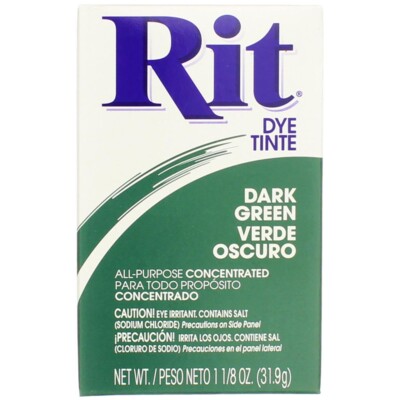 Rit All-Purpose Powder Dye, Dark Green, 1.125 oz