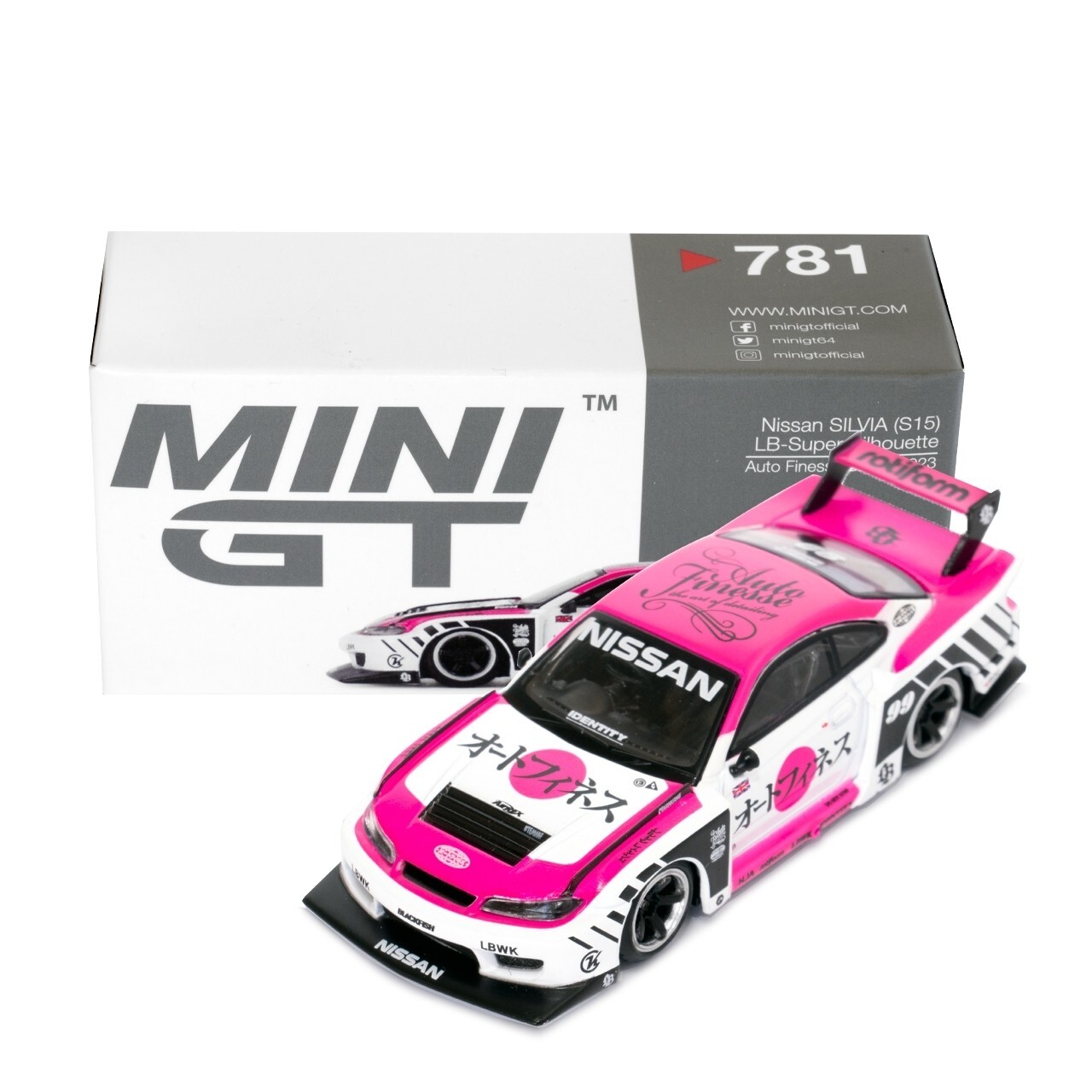 ミニカー MINIGT 490 S15 SILVIA AUTO FINESSE MINI GT #490 Nissan LB-Super Silhouette S15 SILVIA Auto