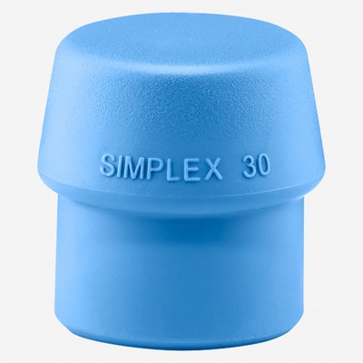 Halder Simplex Soft Blue Rubber Replacement Face Insert, Non-Marring, 1.18''