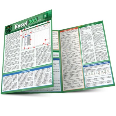 Microsoft Excel 365 - 2019: Laminated Guide Quickstudy.com Computer - Brand New