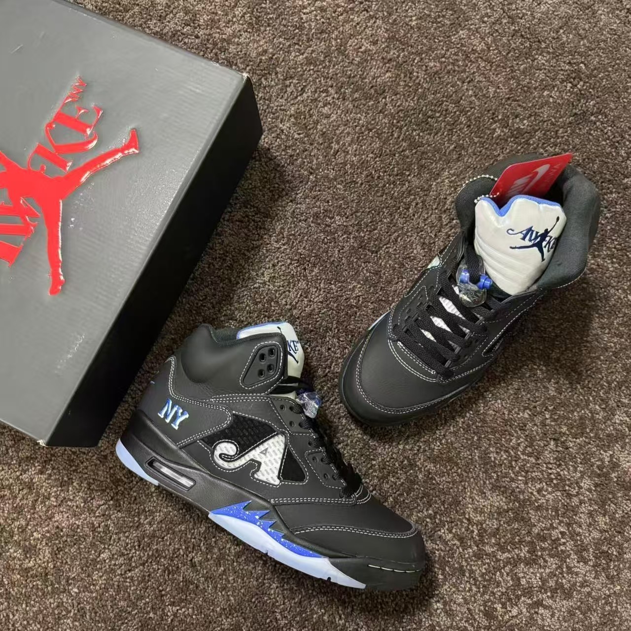 Awake NY x Air Jordan 5 Retro 'Black Racer Blue' Men's Shoes