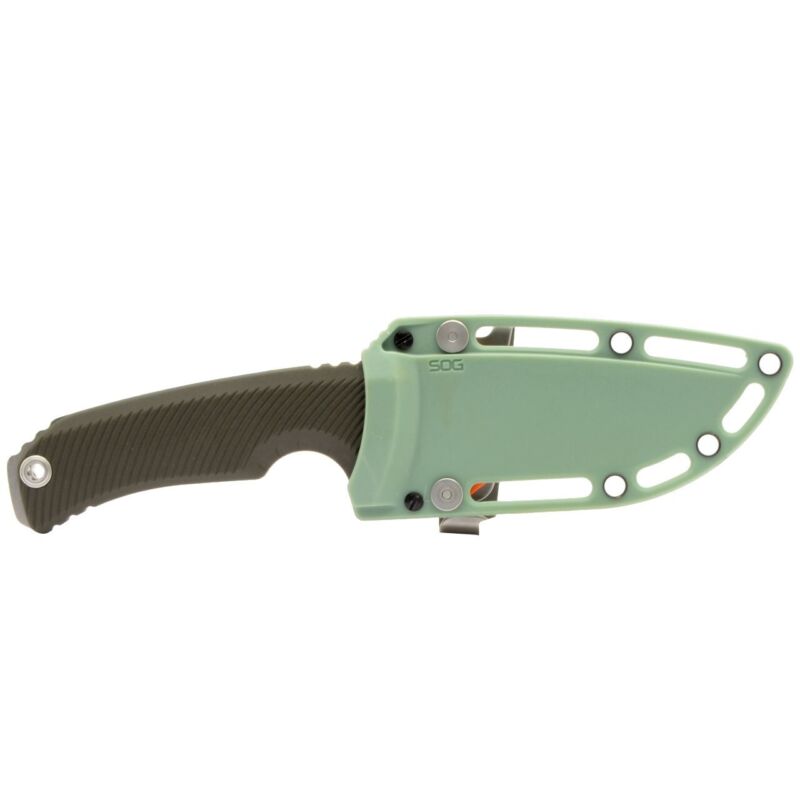 SOG Tellus FX Fixed Blade Knife/Sheath, CRYO 440 Steel, Olive Drab - 17-06-01-43