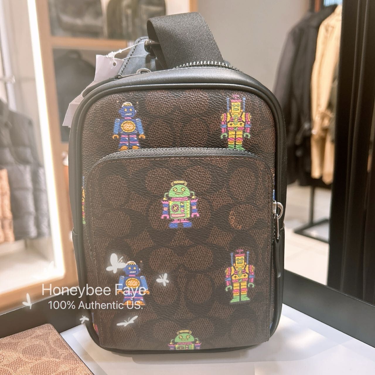 クラッチバッグ COACH Cosmic Coach Small In Signature With Robot Print COACH® Outlet | Cosmic Coach Charter Slim Crossbody Bag With