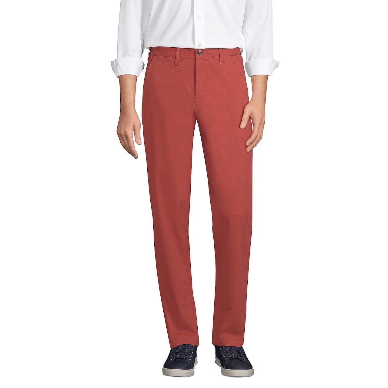 NEW Lands End Mens Chino Pants 30x29 Nautical Red Stretch NEW Lands End Mens Chino Pants 30x29 Nautical Red Stretch