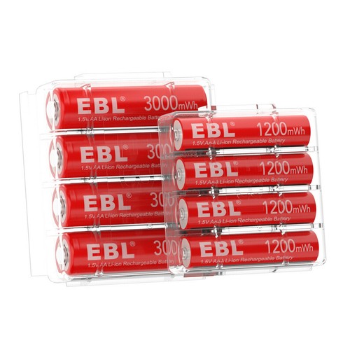 EBL 1.5V AA AAA Lithium  Rechargeable Batteries / Li-ion Battery Charger Lot