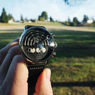 Pre-owned Xeric Halograph Chrono Sapphire Silver Black