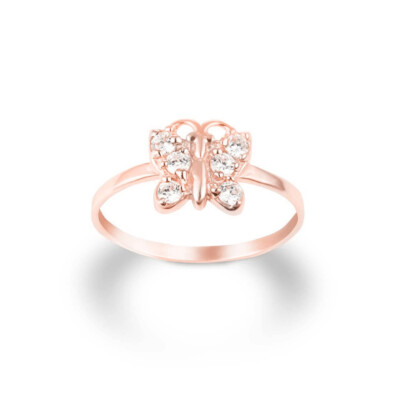 Pre-owned Fdj Gold Butterfly Cz Hope & Rebirth Ring (available In Yellow/rose/white Gold) In Yellow Gold