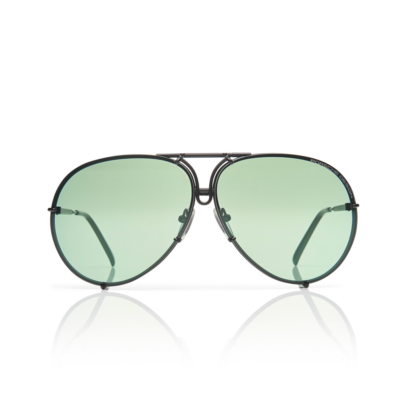 Pre-owned Porsche Design P8478 Iconic Sunglasses Do - Black/olive Mirrored + Extra Lenses In Olive Mirrored (v656)