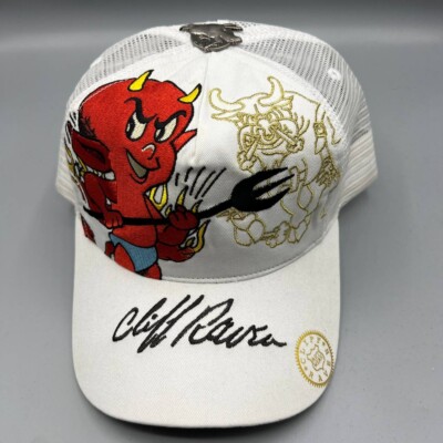 Vintage Cliff Raven Hat White Ed Hardy Japanese tattoo Snap back Trucker Cap 90s