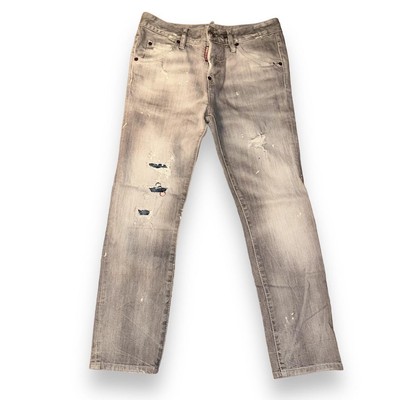 EUC Authentic DSQUARED2 Gray Cool Girl Cropped Jeans Size IT 38