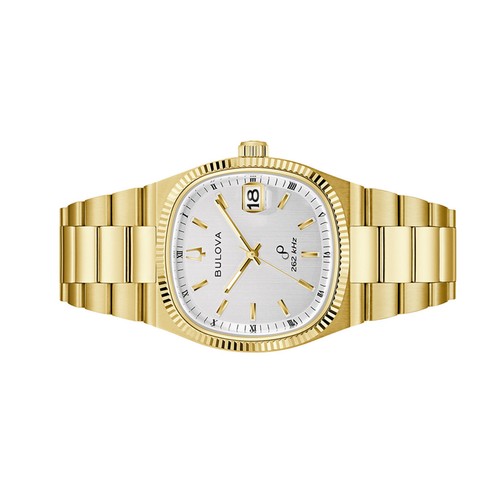 Pre-owned Bulova 97b223 Silver Dial Sapphire Super Seville Gold-tone Watch