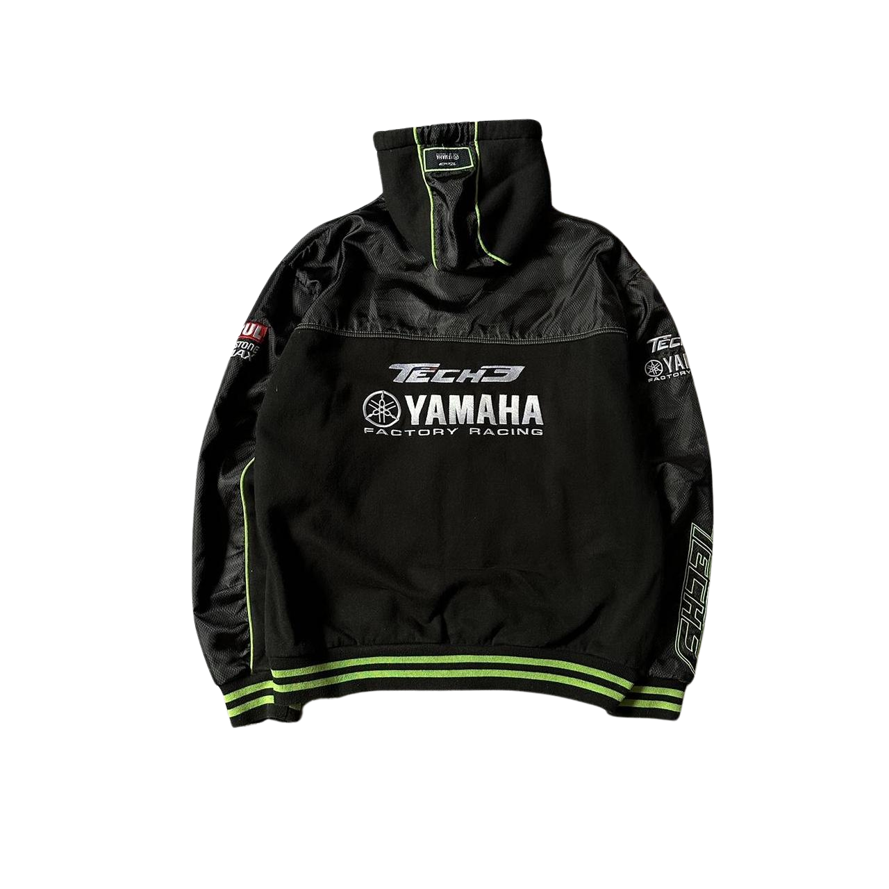archive チャック付き スウェットシャツ　テック y2k Men's Vintage Y2K Yamaha Tech3 Factory Racing Zip Hoodie