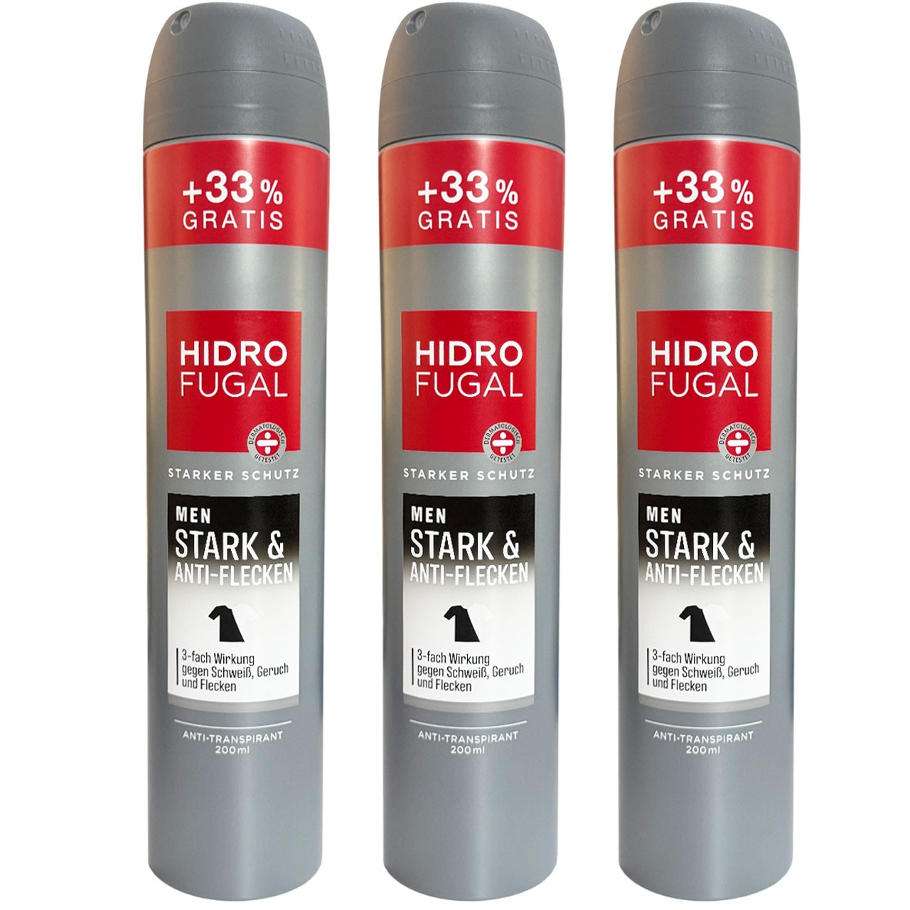 Hidrofugal MEN Stark & Anti Flecken Deo Spray (3x 200ml)