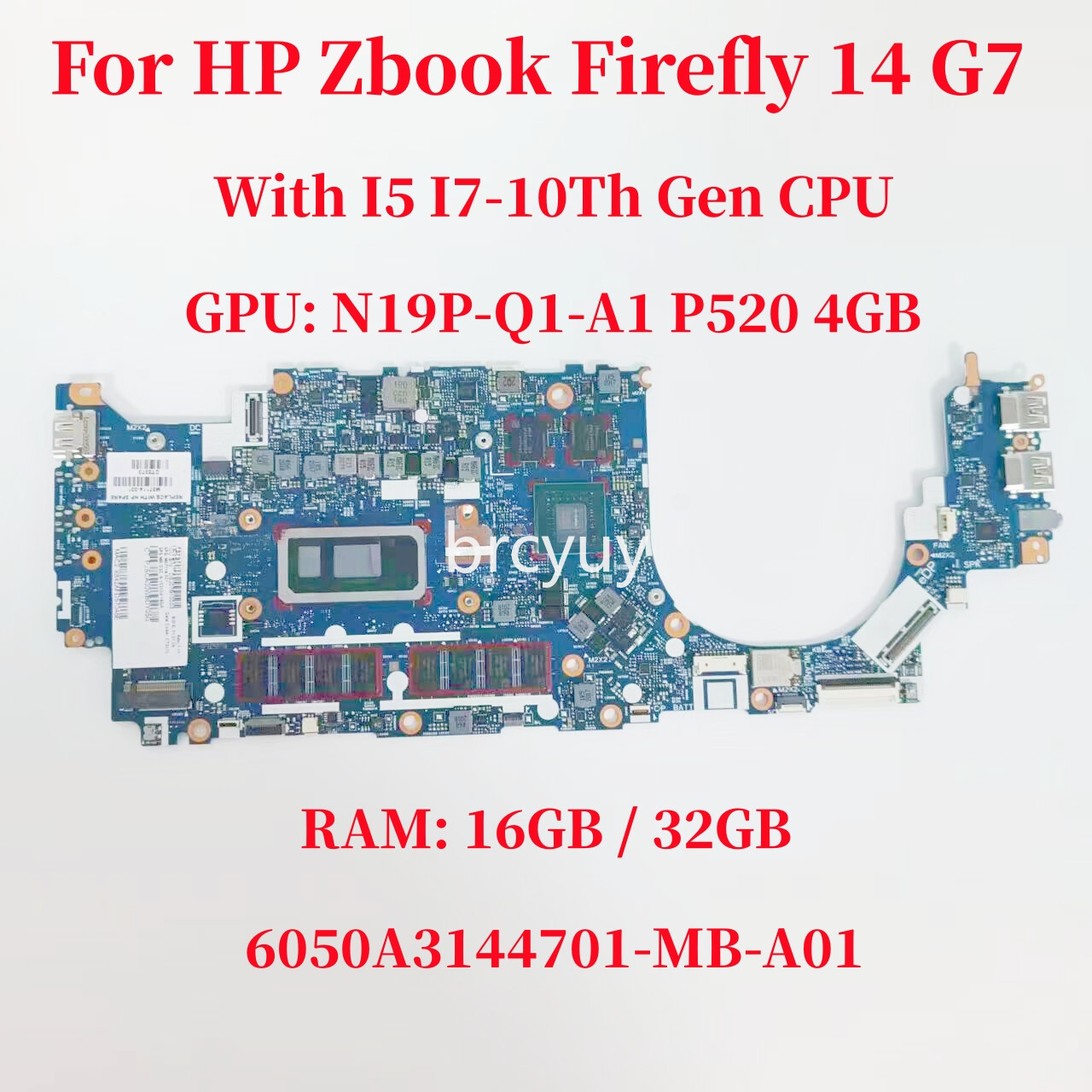 6050A3144701-MB-A01 For HP Zbook Firefly 14 G7 Motherboard