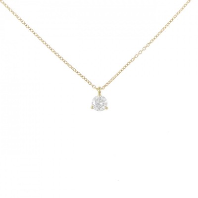 Authentic K18YG Diamond Necklace 0.208CT E VS2 Good  #270-003-925-9049