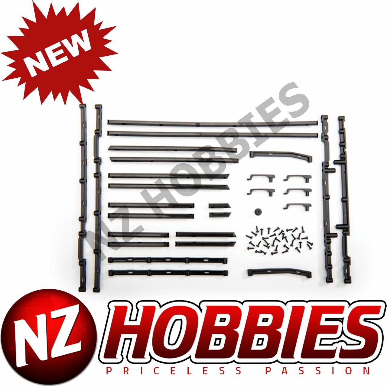 Traxxas TRA8815X Side Trim, Left & Right (black)/ Side Trim Retainers (8)
