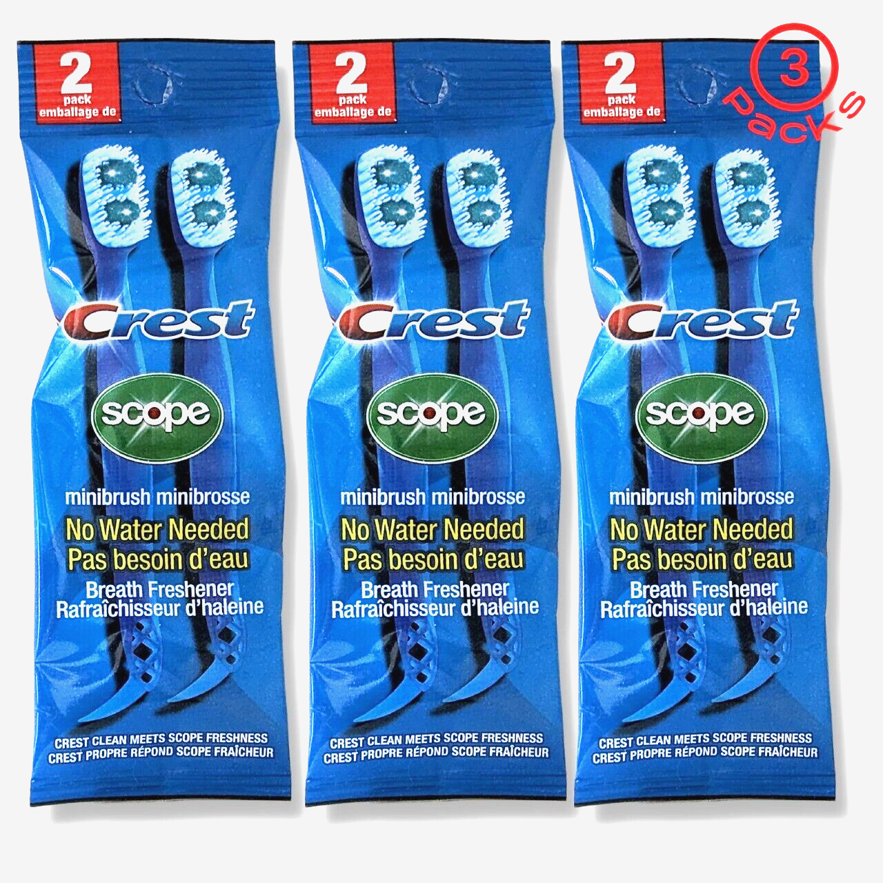 Es No Water Needed, Breath Freshener, Lot Of 3