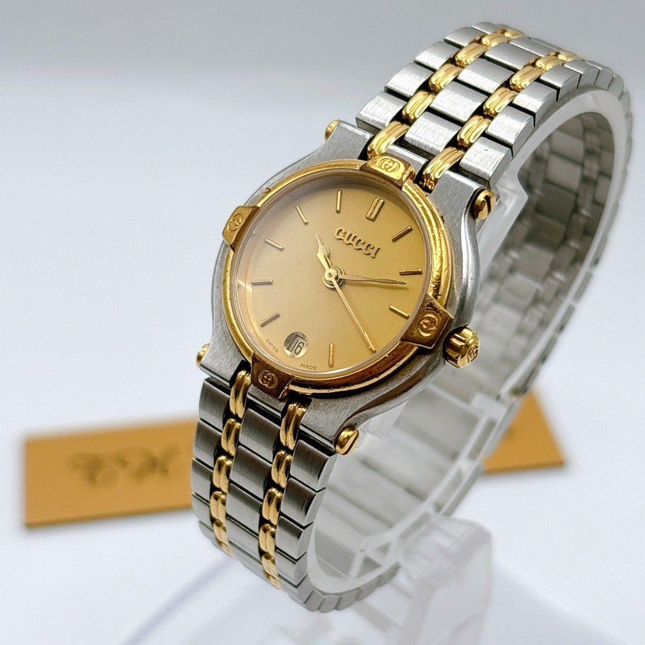 ゆ*！様 1504 稼働 GUCCI 腕時計 9000L デイト レディース 新 $_57.JPG?set_id=880000500F