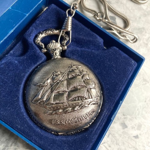 懐中時計　U.S.S CONSTITUTION　LIBO USS Constitution pocket watch LIBO anti magnetic vintage | eBay