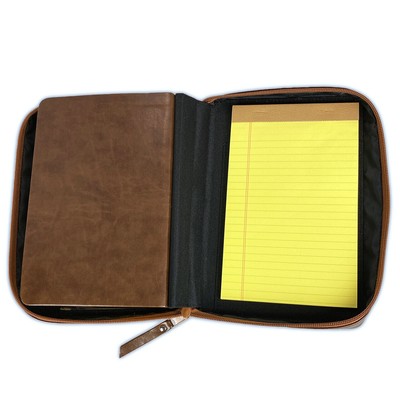 KJV Large Print Zippered Bible with Organizer Cover, brown indexed