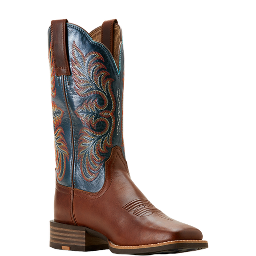 Pre-owned Ariat Ladies Gillette Vintage Caramel Brown Western Boot 10053605