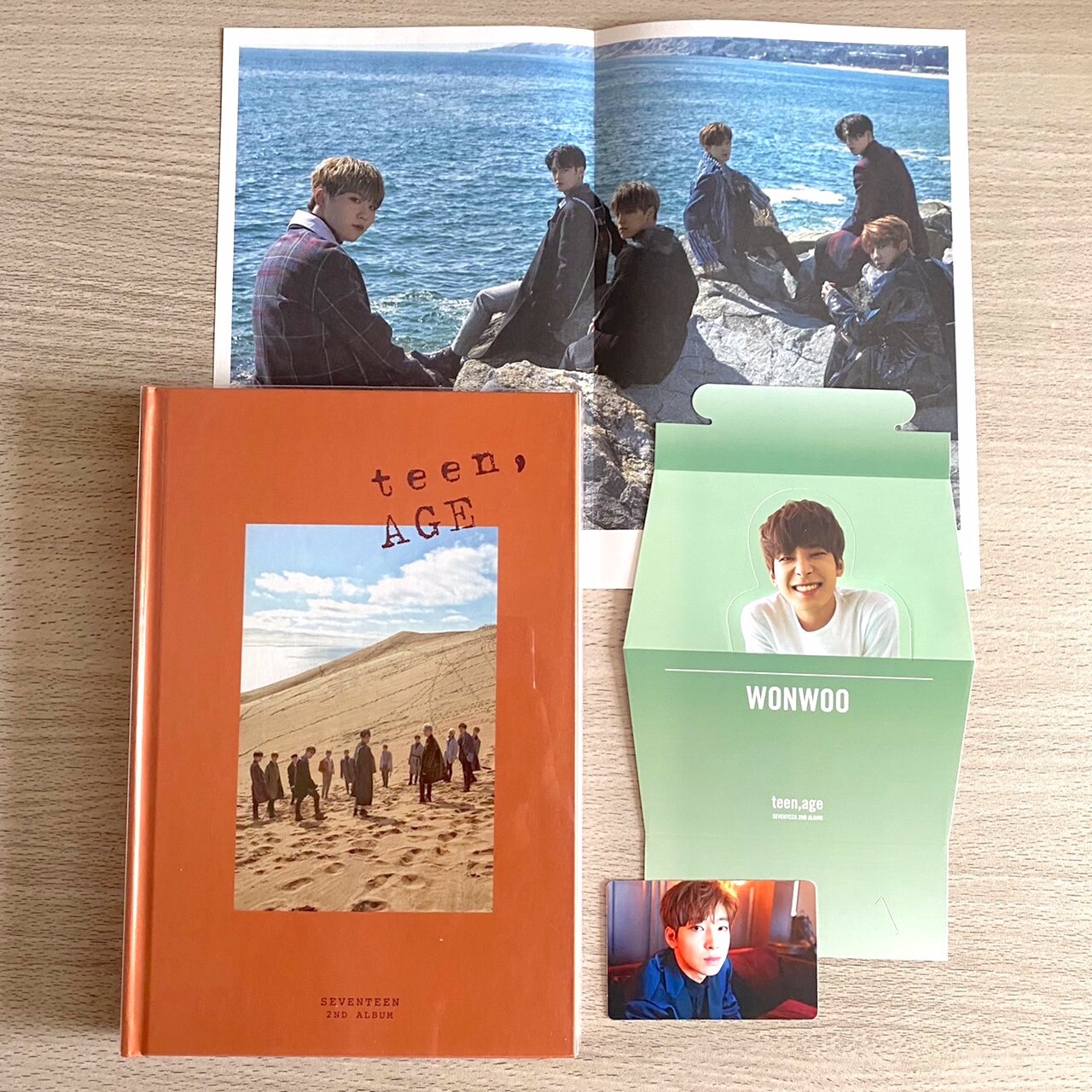 SEVENTEEN 2nd album TEEN AGE orange ver. Wonwoo set +