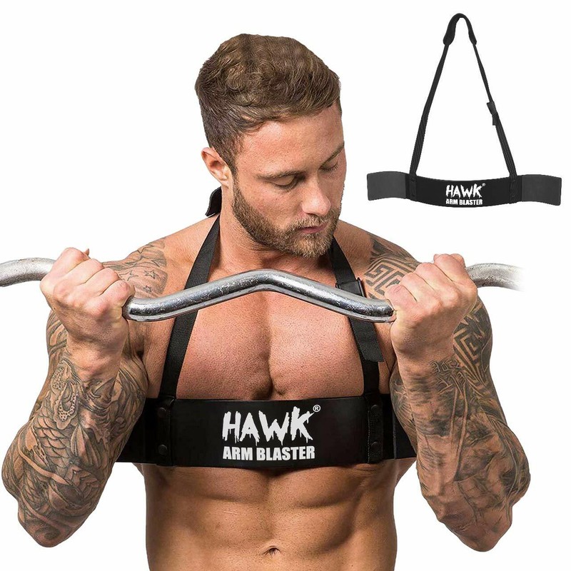 Black Gym Biceps Isolator Blaster Barbell Bar Curl Weight Lifting Arm Well!