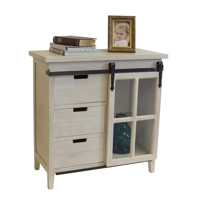 OS Home and Office Furniture Model 477000 Farm House, Weathered, Barn Door Style