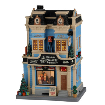 Lemax L. Halliday Photography Studio Lighted Christmas Building #25873