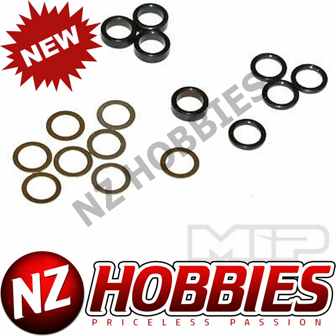 MIP 20050 - 5mm Steel Spacer Kit, .25mm, 1.0mm, & 2.3mm