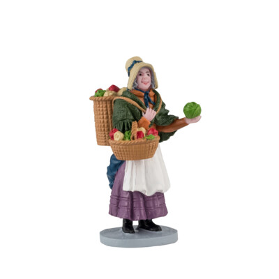 Lemax Vegetable Vendor Caddington Village #42317 Rustic Charm Fresh Farm Veggies