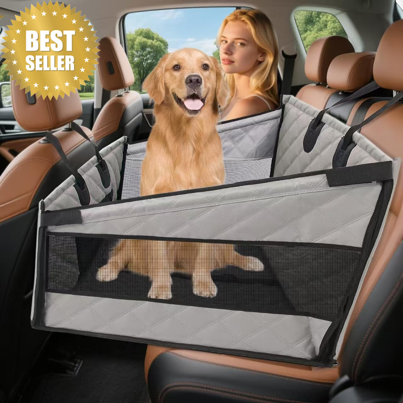 Dog Car Seat for Large Medium Dogs with Seat Belt, Back Seat Extender for Dogs,