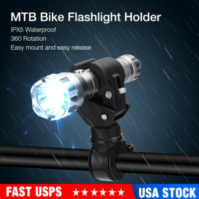 Universal Bike Torch Clip Bike Light Bracket Flashlight Holder Stand Q4S2