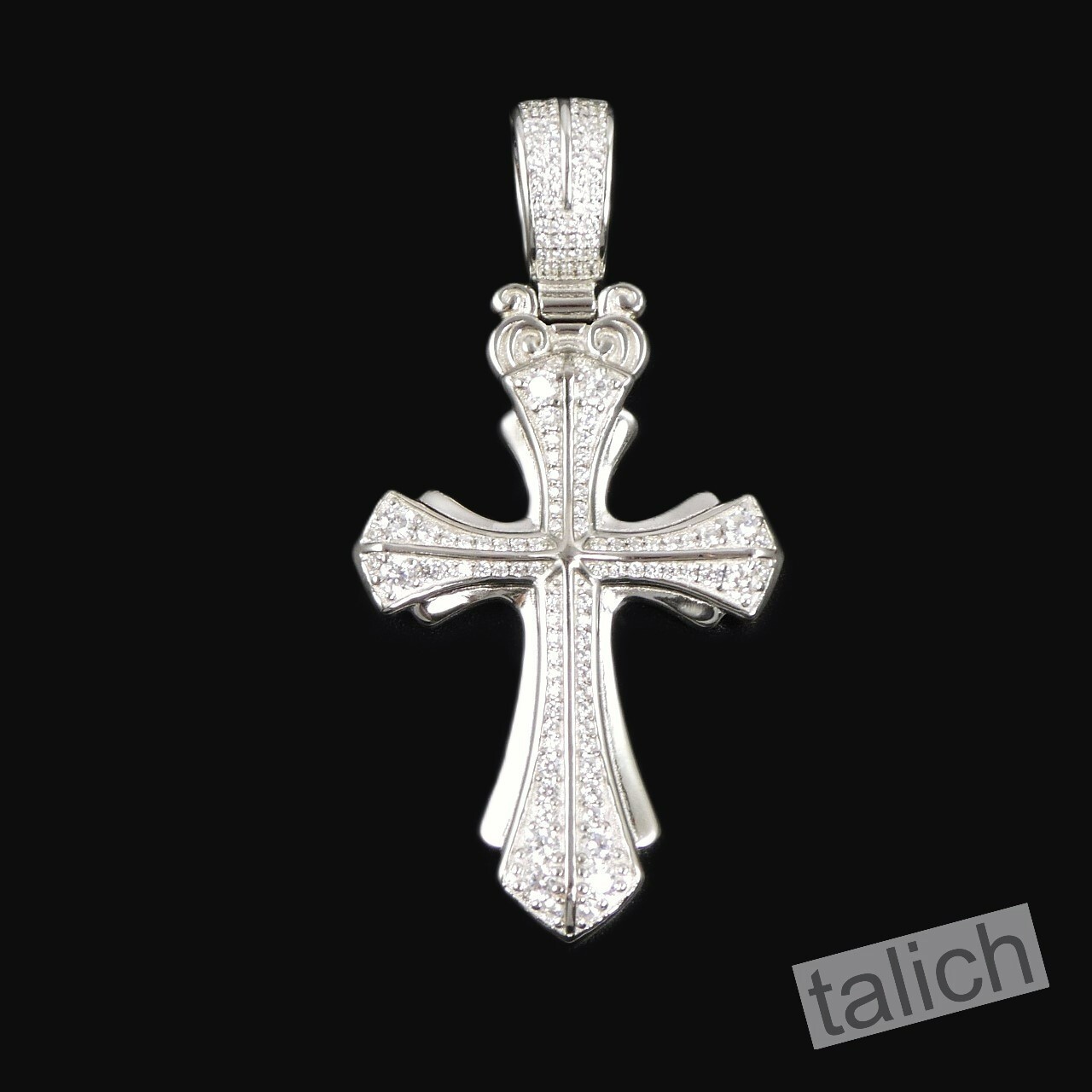 アクセサリー Silver  Vintage   CH Cross PD Vintage 925 Silver Cross Pendant with 26 old mine diamond