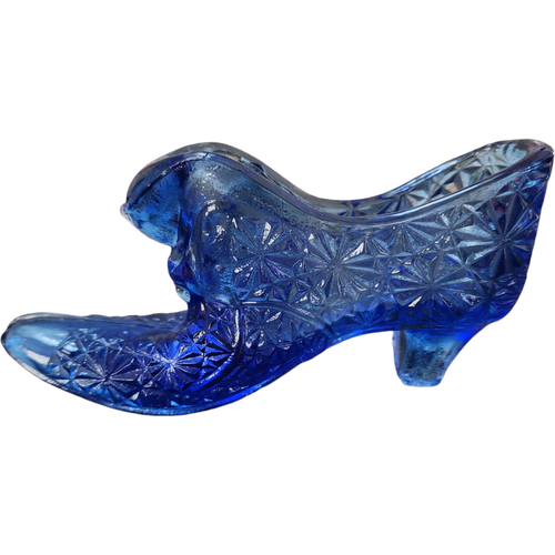 '50~'60 フェントン Fenton Blue Hobnail 美品 VINTAGE FENTON GLASS BLUE HOBNAIL OPALESCENT RUFFLED EDGED