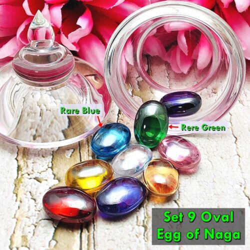 Compilation Set9 Naga Eye Ellipse Crystal Healing Leklai Stupa Thai Amulet 16080