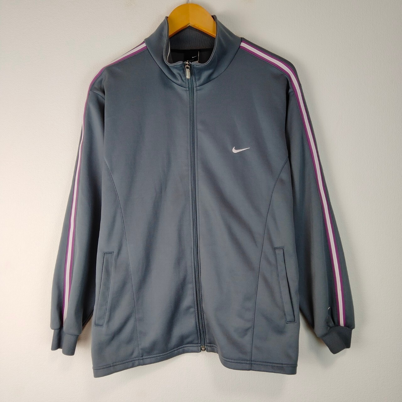 NIKE JORDAN DRI-FIT トラックジャケット グレー XL NIKE DRI-FIT Track Jacket Jersey High-Neck Logo Embroidery