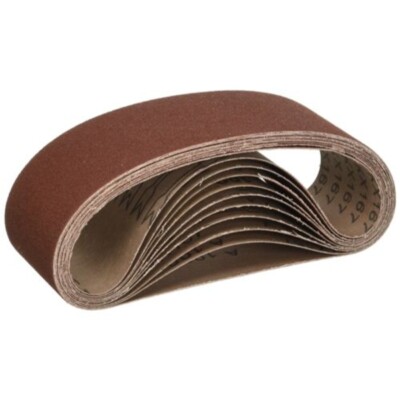 5x Sanding Belts 75mm x 457mm 40g to 120gt fits ryobi 18v r18bs-0 one+ plus