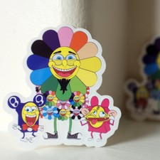 SpongeBoB x TAKASHI MURAKAMI Daisy Flower 3" Decal sticker ...