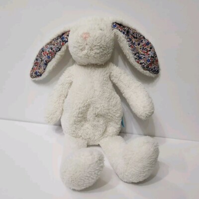 Manhattan Toy Bunny Rabbit Plush White Floral Flower Ears Spring Easter 14''