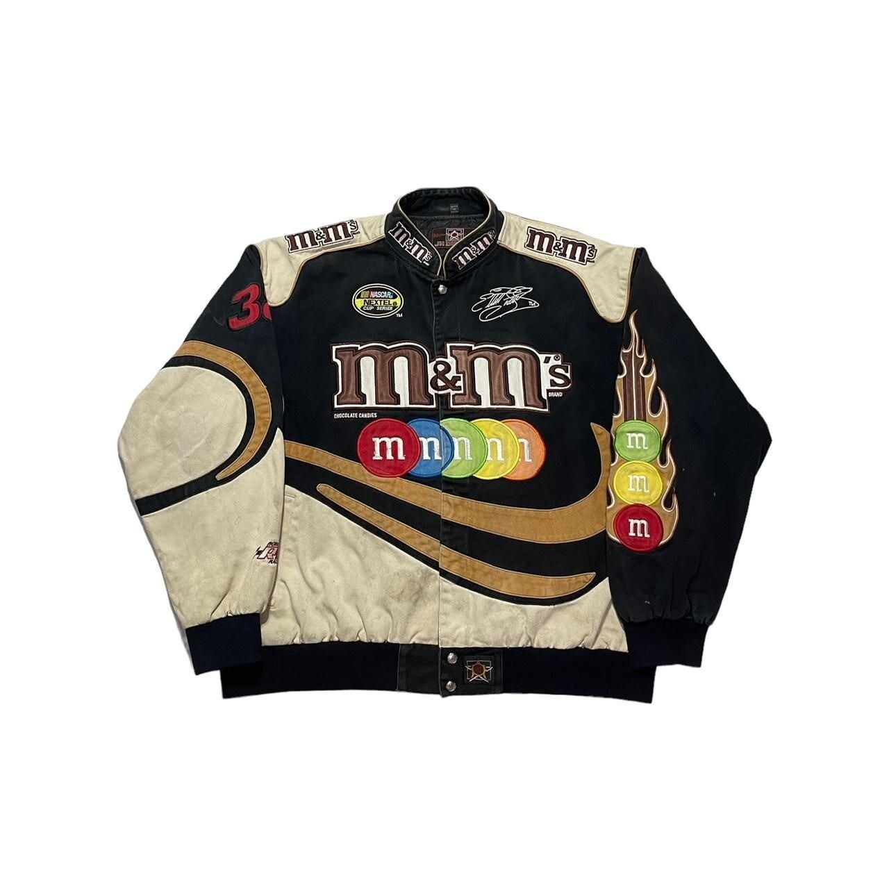 M&amp;M - ナスカー　レーシングジャケット　m&amp;m’s カイル ブッシュ サイン入　Lサイズ M&M - ナスカー レーシングジャケット m&m's カイル ブッシュ