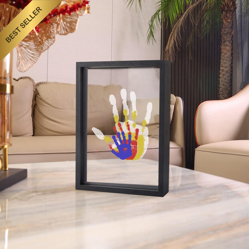 Family Handprint Kit: DIY Wood Frame, Non-Toxic Paint, Keepsake Gift