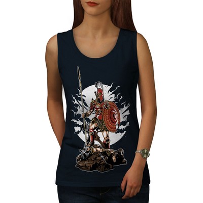 Wellcoda Sparta Warrior Fantasy Womens Tank Top