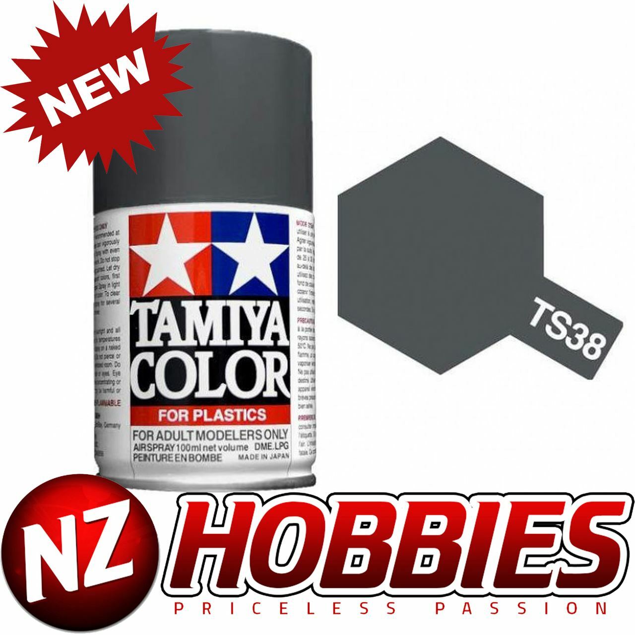 TAMIYA TAM85038 Spray Lacquer TS-38 Gun Metal 100ml