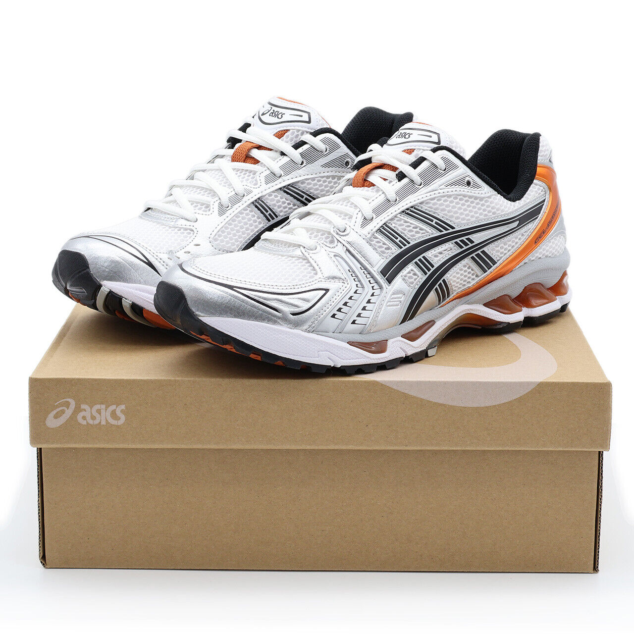 1201A019-109 Asics Gel-Kayano 14 White Piquant Orange Silver 1201A019-109 Asics Gel-Kayano 14 White Piquant Orange Silver