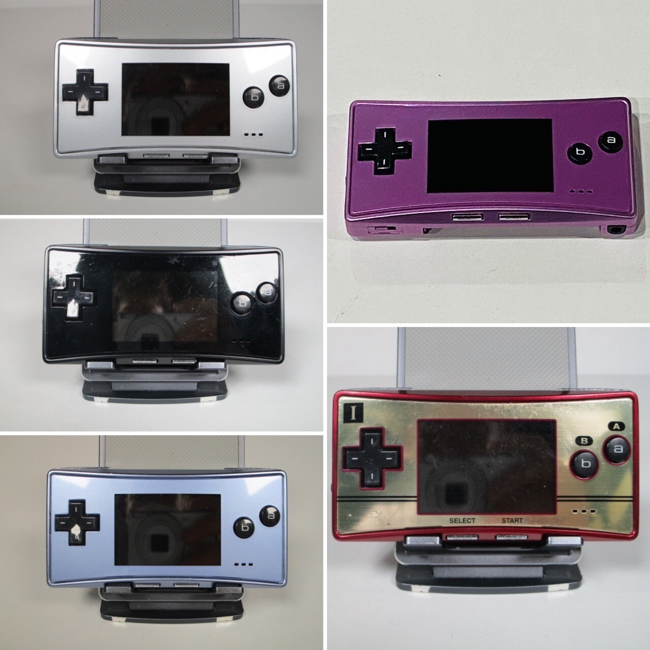 Nintendo GameBoy Micro Console Working Region Free Famicom Silver Purple Black Nintendo GameBoy Micro Console Working Region Free Famicom Silver Purple Black