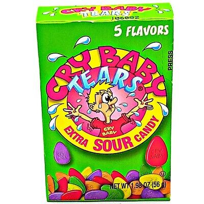 Cry Baby Tears - 1.98 oz - 6 pack -Extra Sour Candy - FREE SHIPPING