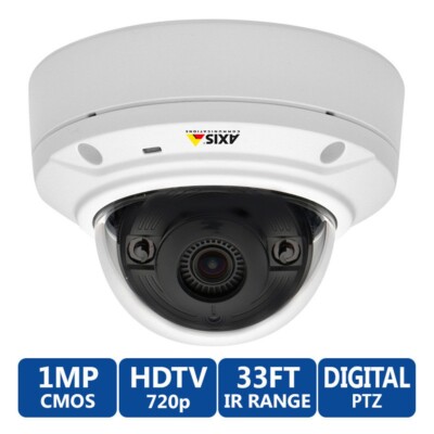 Axis 0535-001 Day and Night Outdoor-Ready Infrared Fixed MiniDome Network Camera
