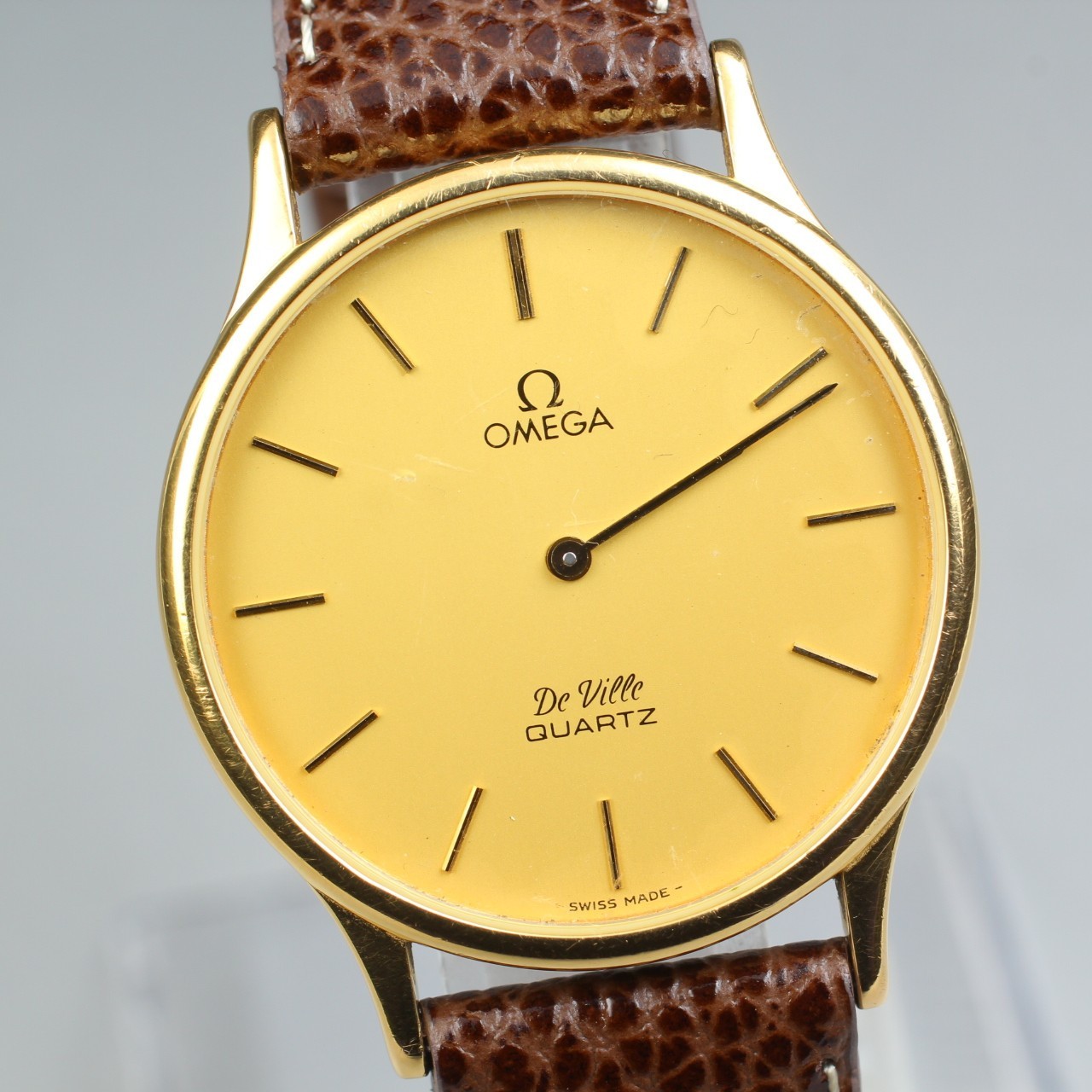 EXC+4] Vintage OMEGA De Ville Cal. 1365 Gold Push Crown