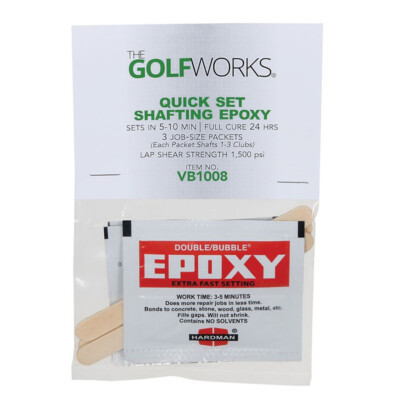 Quick Set Epoxy Packets (3pk) High Strength Shafting Epoxy for Golf Club Repair
